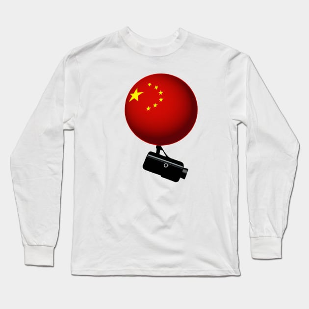 Chinese Spy Balloon shoot down ballon surveillance Long Sleeve T-Shirt by SJG-digital